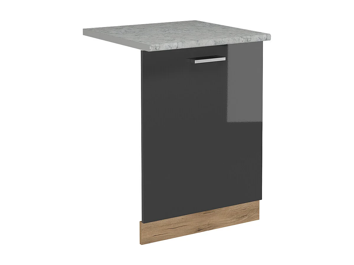 Façade de lave-vaisselle anthracite haute brillance 60x1.6x81.8 r-line