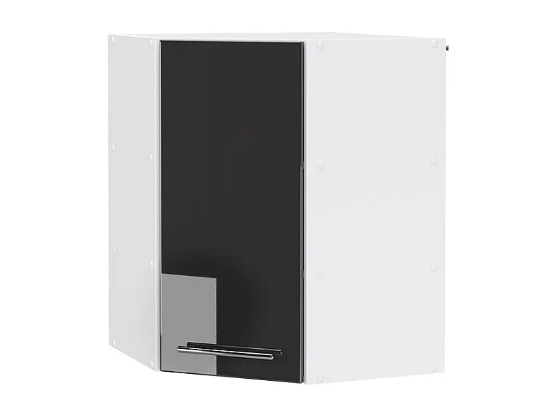 Elément haut de cuisine anthracite haute brillance 57x34.1x72 fame-line