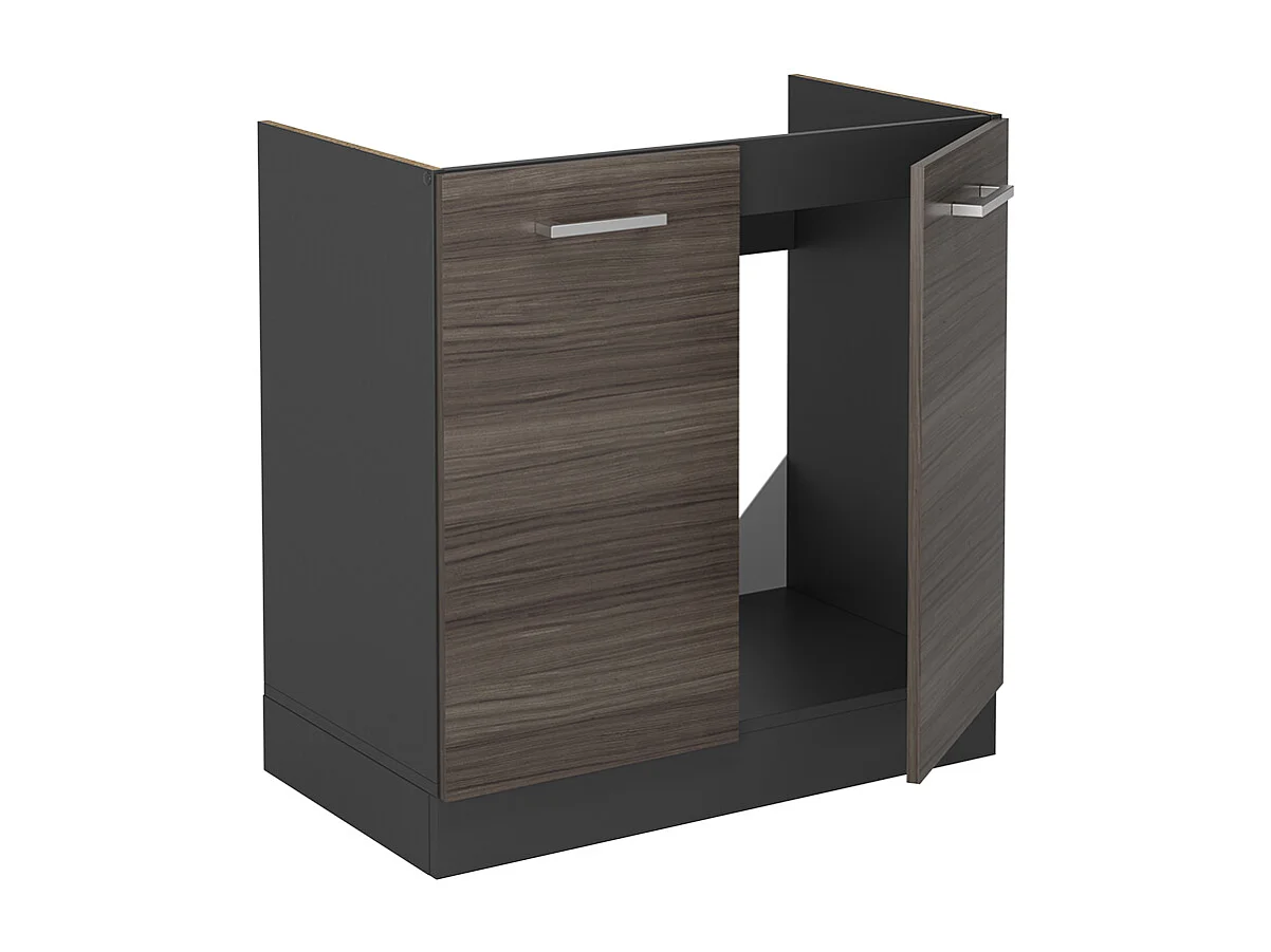 Meuble bas sous-évier gris noble 80x60x81.6 r-line