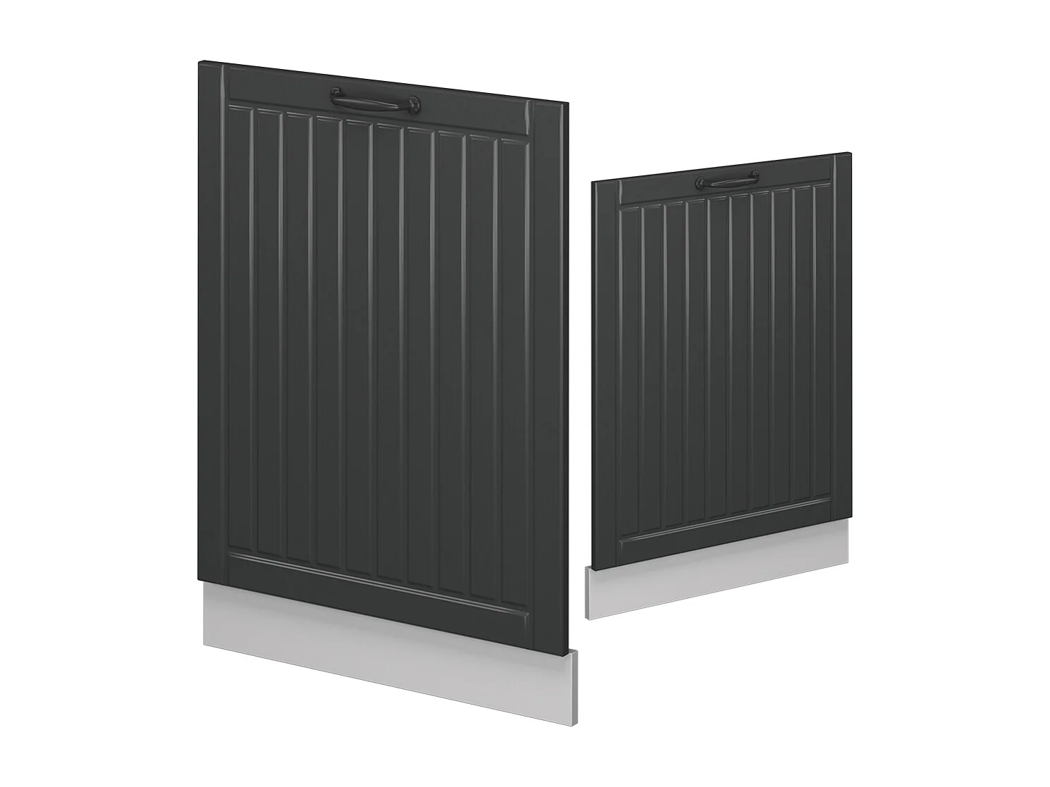 Façade de lave-vaisselle anthracite campagne 60x1.6x81.8 fame-line