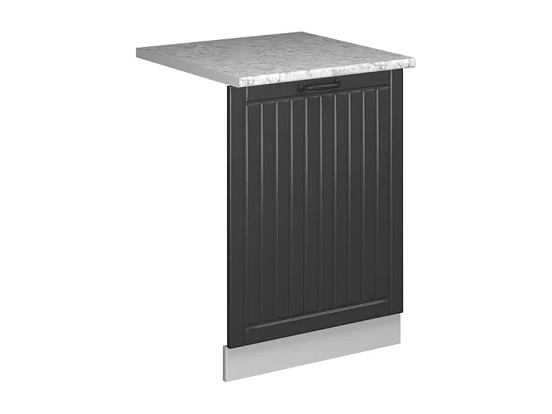 Façade de lave-vaisselle anthracite campagne 60x1.6x81.8 fame-line
