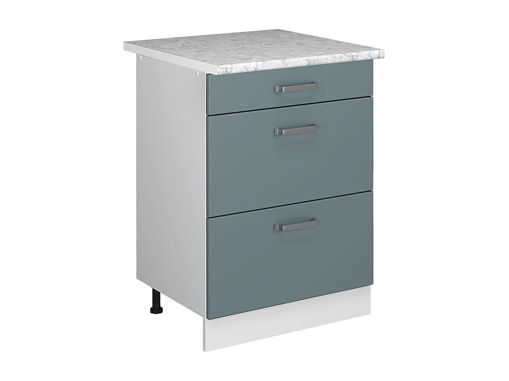 Mobiletto base per cucina grigio-blu 60x60x81.6 r-line