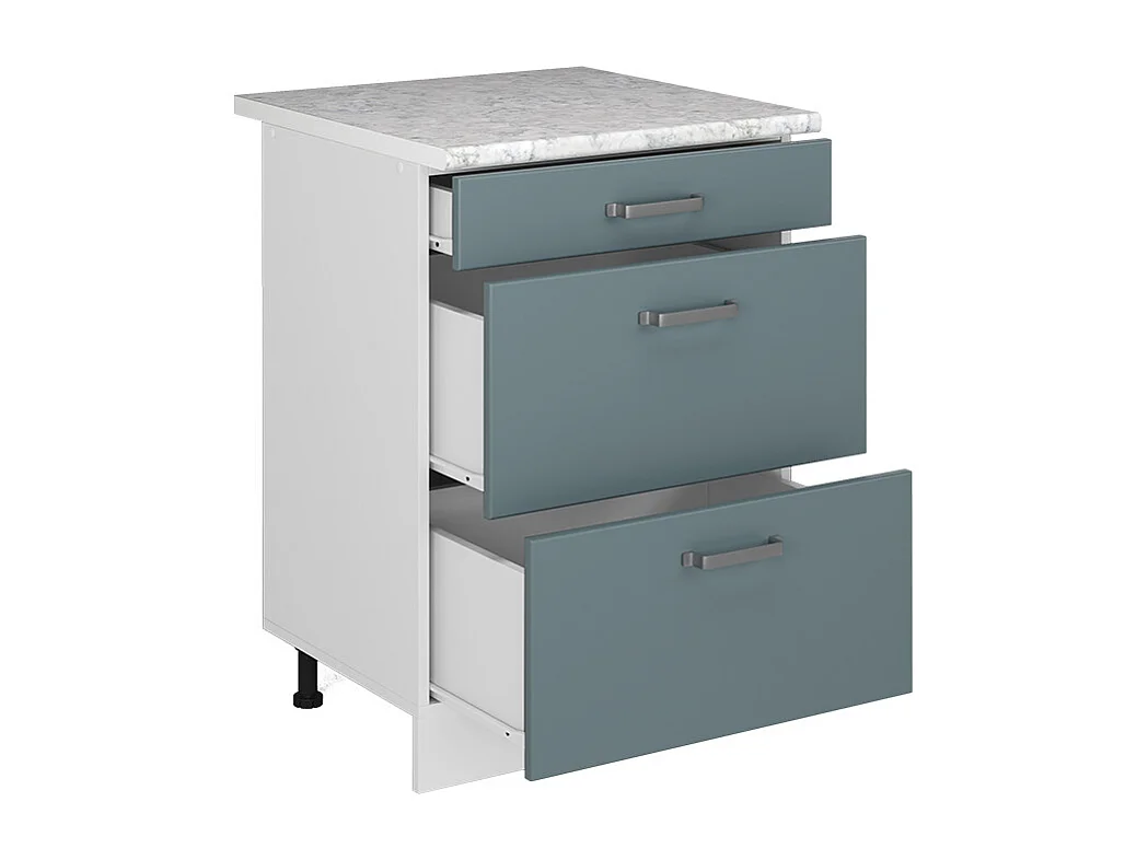 Meuble cuisine bleu-gris 60x60x81.6 r-line