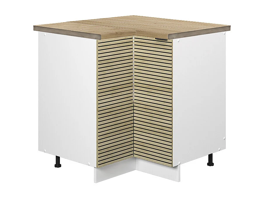 Hoekkast eiken paneel 80.5x60x82 fame-line