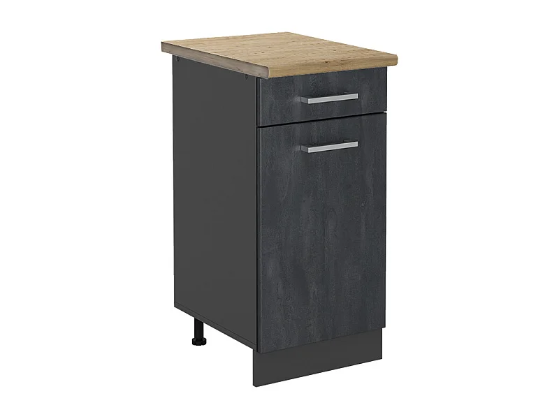 Mueble bajo de cocina hormigón negro 40x60x81.6 r-line