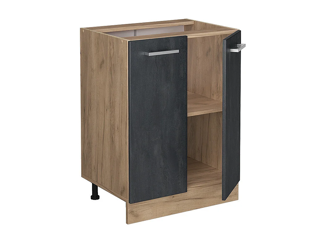 Mueble bajo de cocina hormigón negro 60x60x81.6 r-line