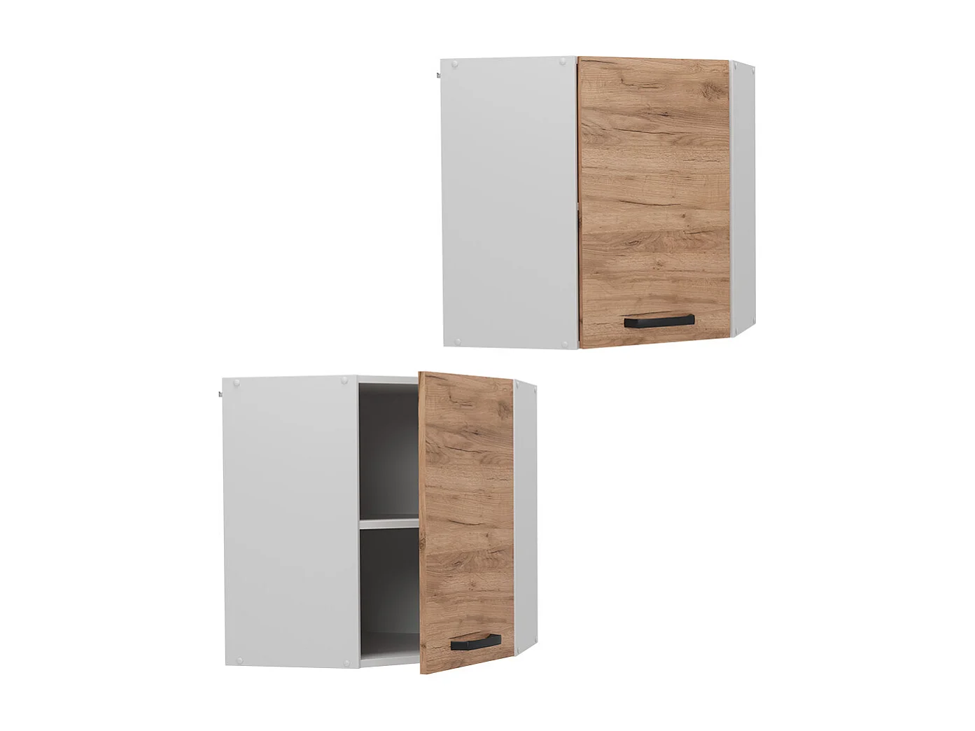 Armario colgante de esquina roble dorado 57x34.1x60 r-line