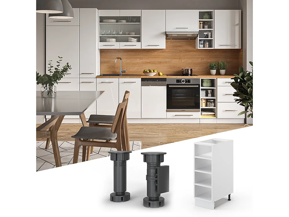 Etagère de cuisine blanc 30x60x82 fame-line