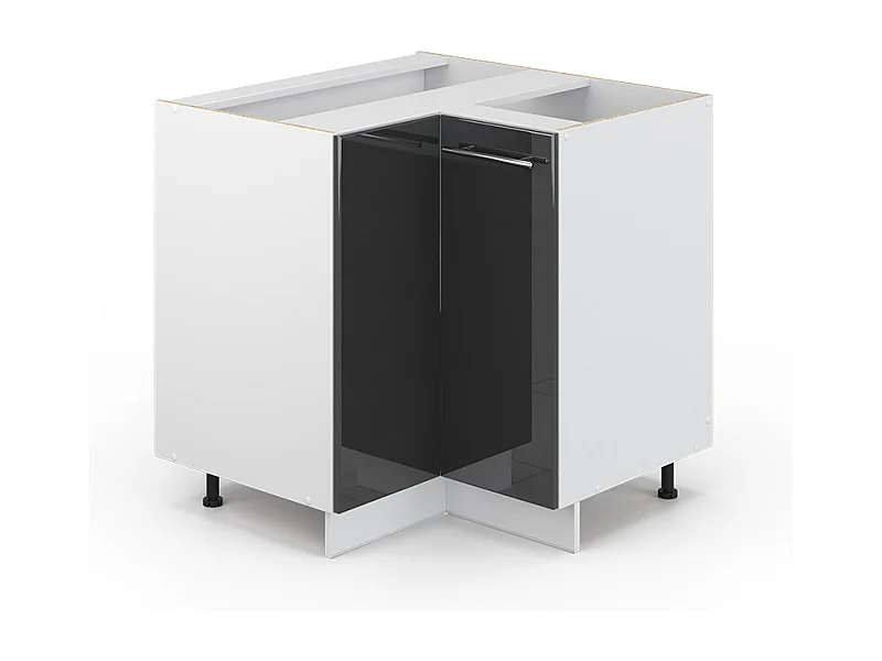 Hoekkast antraciet hoogglans 80.5x51.6x82 fame-line