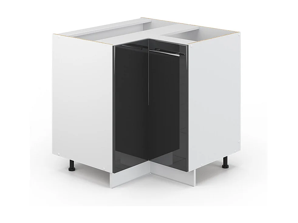 Hoekkast antraciet hoogglans 80.5x51.6x82 fame-line