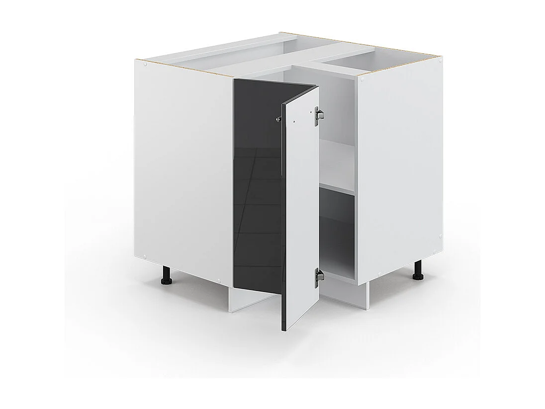 Eckunterschrank anthrazit hochglanz 80.5x51.6x82 fame-line