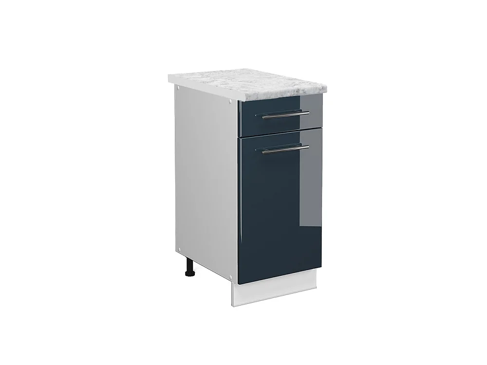 Meuble cuisine bleu foncé brillant 40x60x82 fame-line
