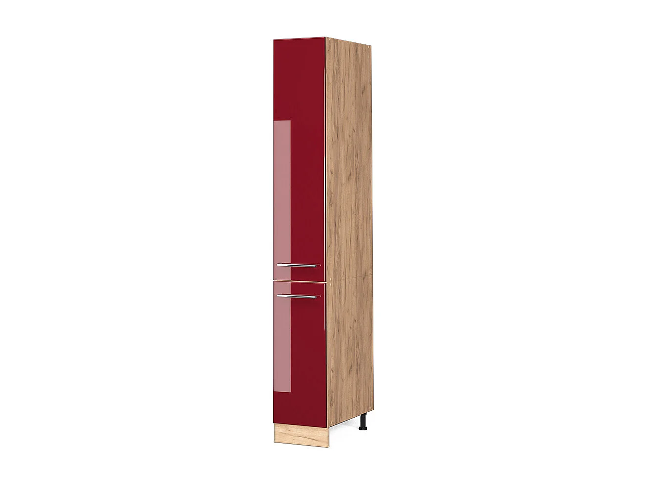 Meuble haute de cuisine rouge bordeaux haute brillance 30x58x206.8 fame-line