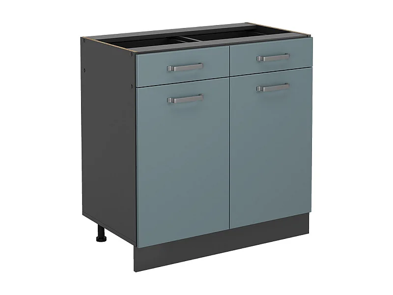 Mueble bajo de cocina gris azulado 80x46x81.6 r-line