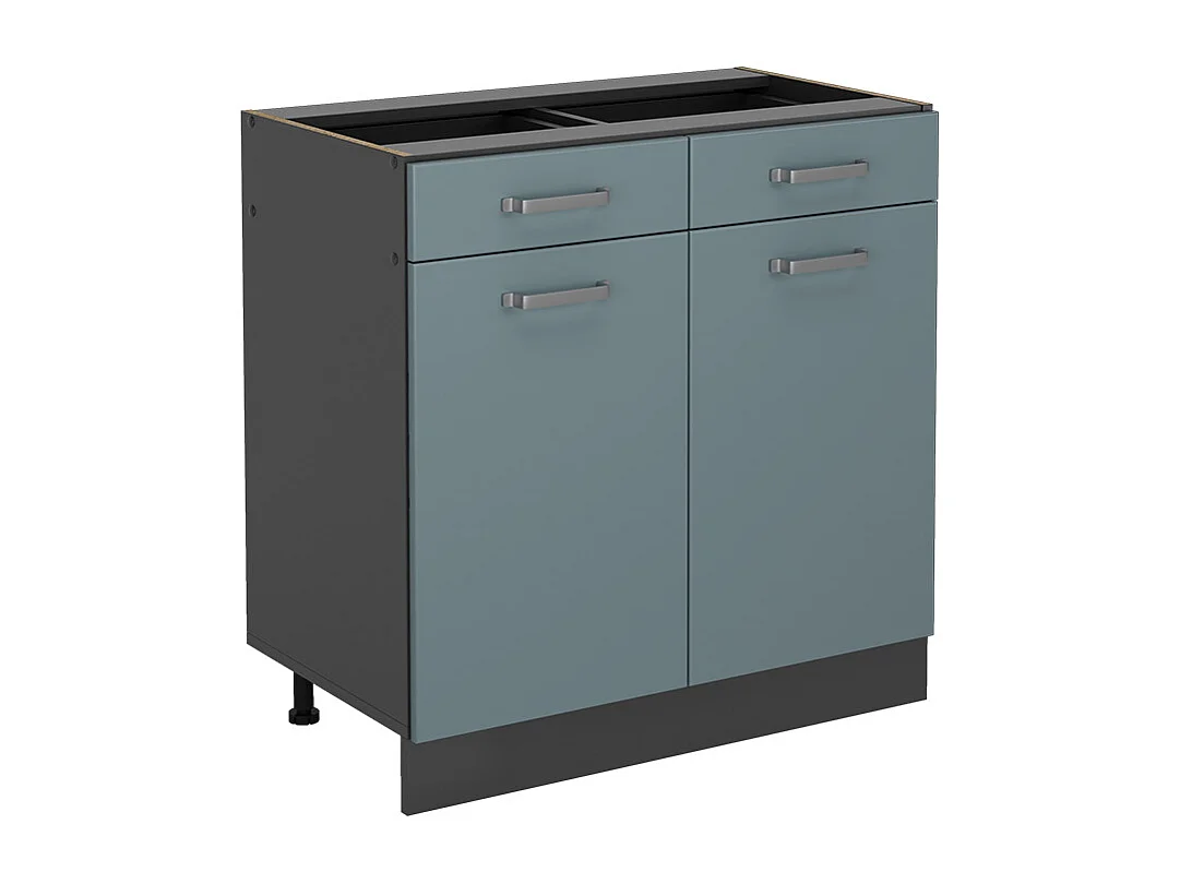 Mobiletto base per cucina grigio-blu 80x46x81.6 r-line