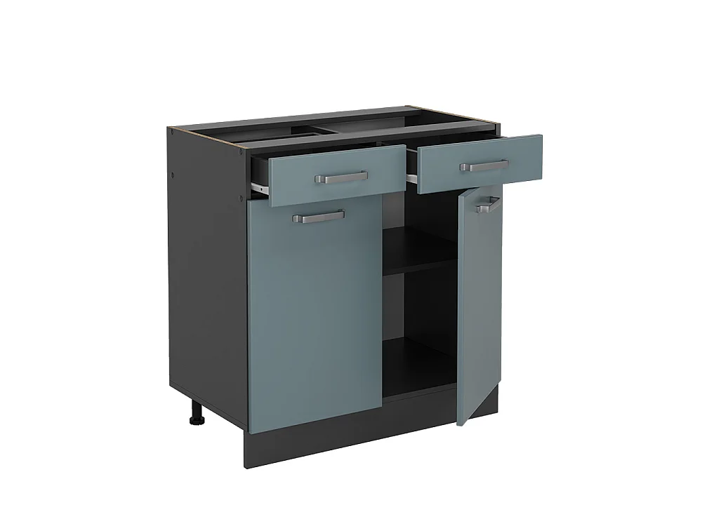 Meuble cuisine bleu-gris 80x46x81.6 r-line