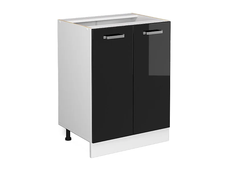 Mueble bajo de cocina negro brillo intenso 60x46x81.6 r-line