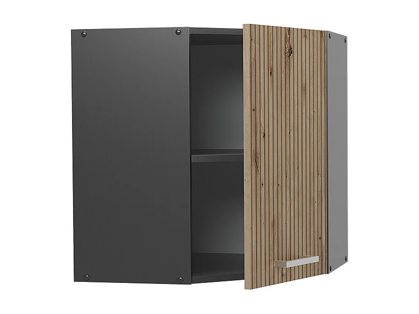 Armario colgante de esquina roble artesanal 57x34.1x60 r-line