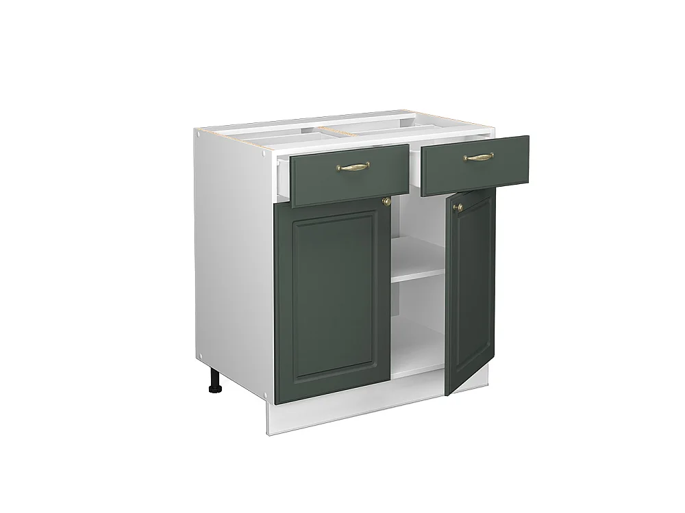 Keukenonderkast groen-goud landhuis 80x60x82 fame-line