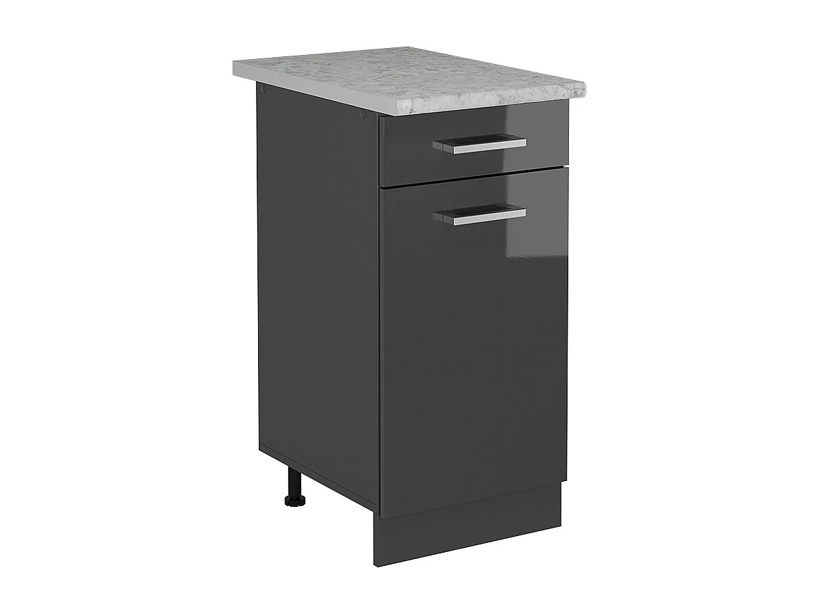 Keukenonderkast antraciet hoogglans 40x60x81.6 r-line