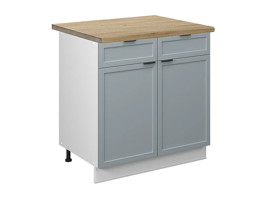 Meuble cuisine bleu clair-gris 80x60x82 fame-line