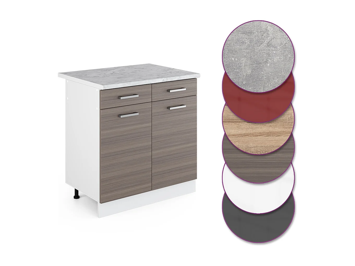 Keukenonderkast edel grijs 60x60x81.6 r-line