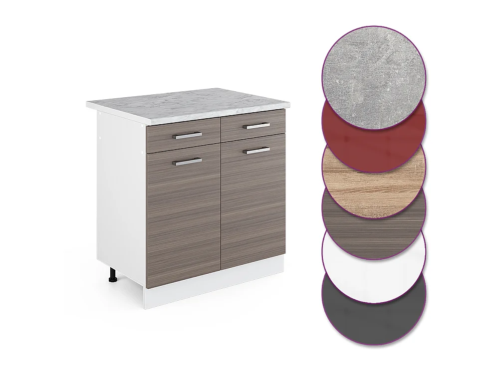 Kitchen base cabinet noble grey 60x60x81.6 r-line