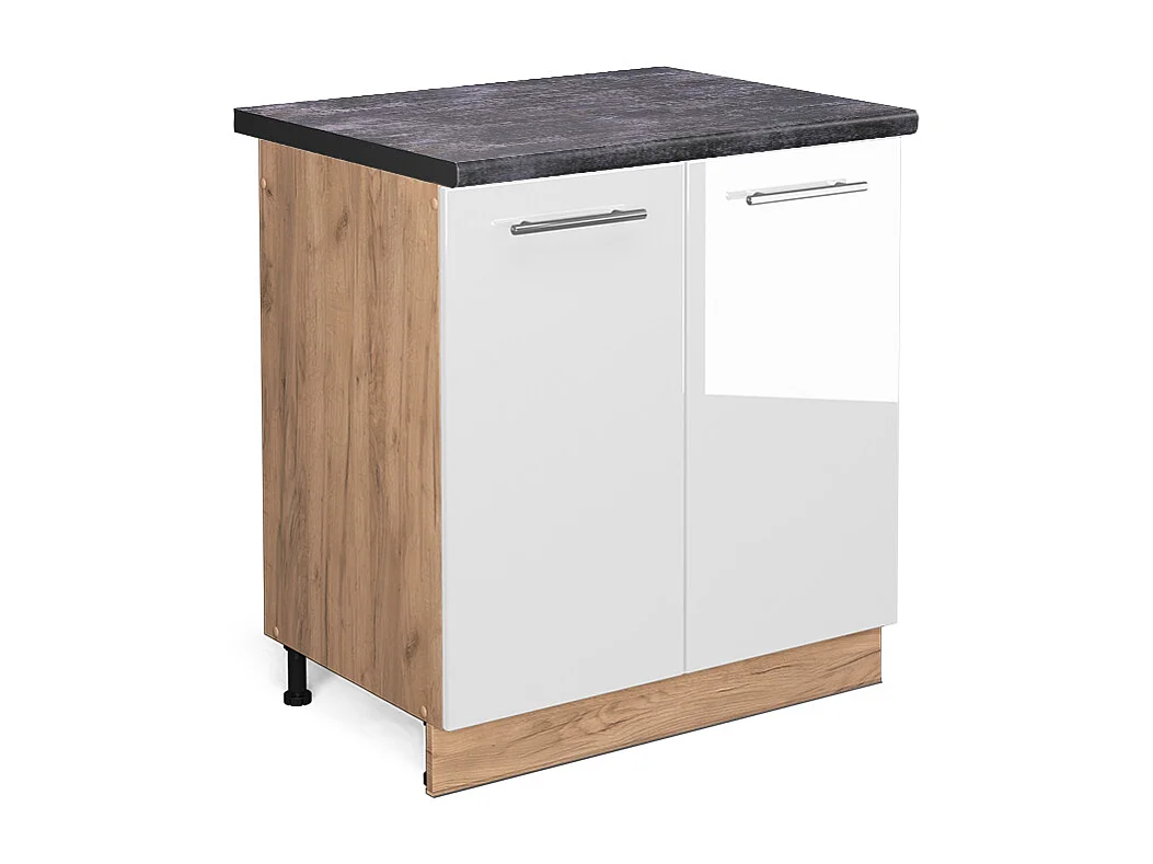 Mobile lavello cucina bianco lucido 80x60x82 fame-line