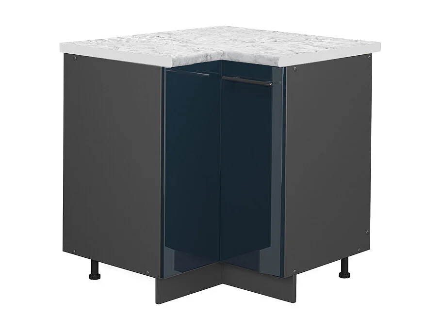 Meuble dangle bleu foncé brillant 80.5x60x82 fame-line