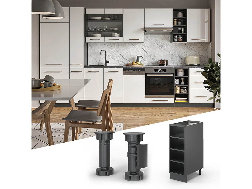 Estante de cocina antracita 30x60x82 fame-line