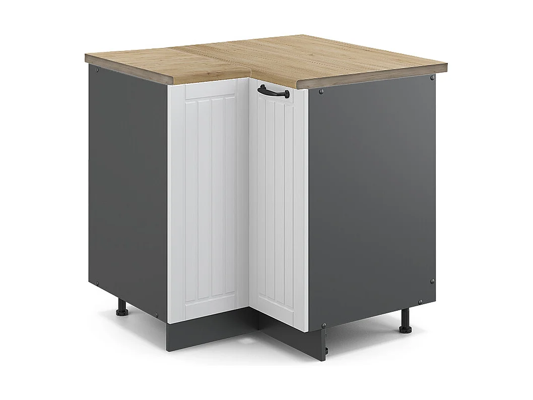 Armario de esquina blanco casa de campo 80.5x60x82 fame-line