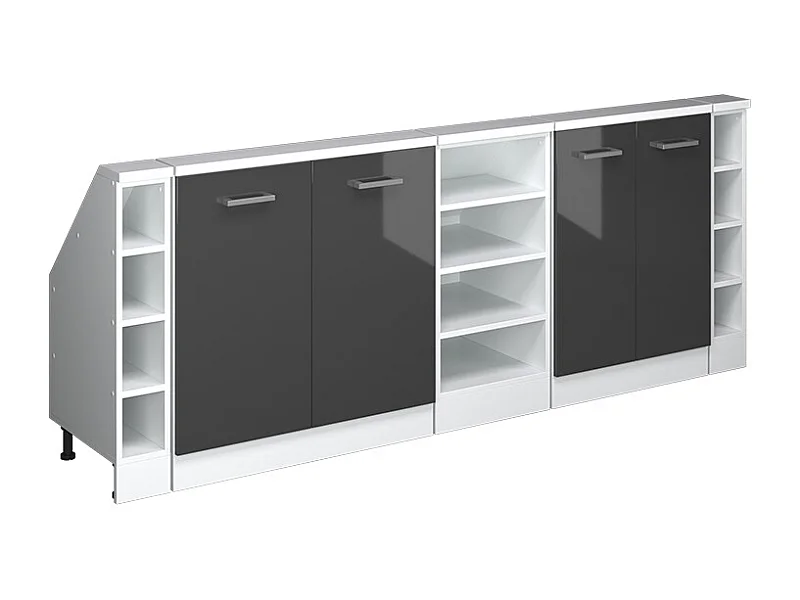 Keukenkast voor schuine wand antraciet hoogglans 210x46x81.6 r-line