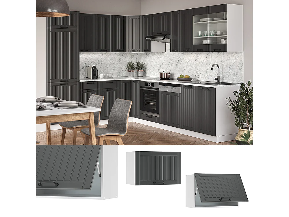 Hängeschrank anthrazit landhaus 60x34.1x40 fame-line