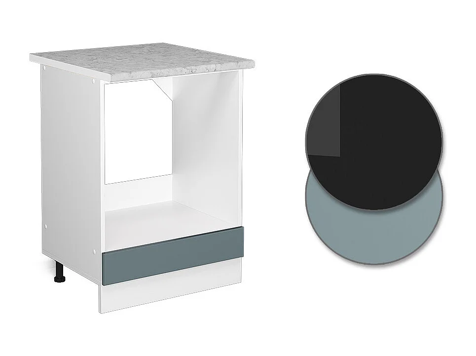 Meuble pour four bleu-gris 60x60x81.6 r-line