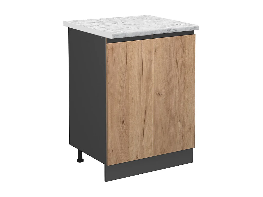 Meuble bas de cuisine chêne de force doré 60x46x81.6 r-line