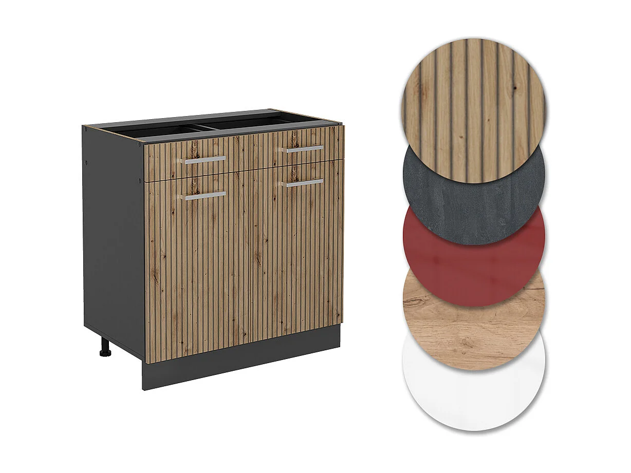 Meuble cuisine chêne artisan 80x60x81.6 r-line