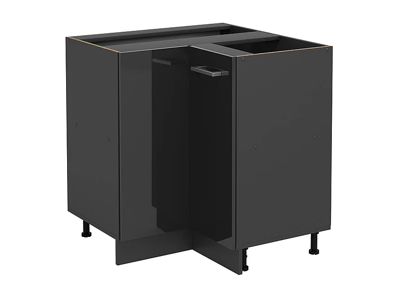 Mobile ad angolo cucina antracite lucido 75.6x46x81.6 r-line