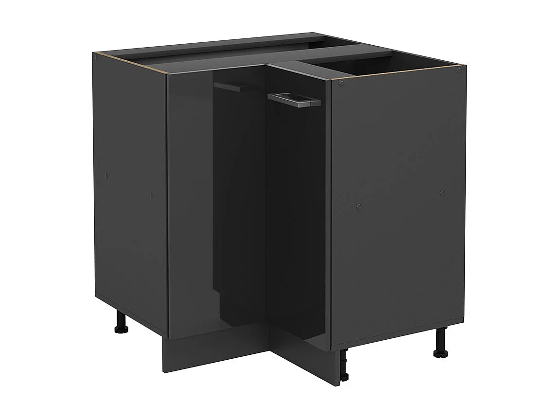 Hoekkast antraciet hoogglans 75.6x46x81.6 r-line