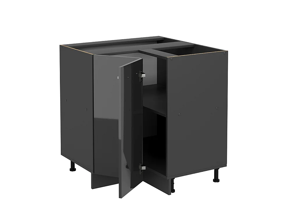Corner cabinet anthracite high gloss 75.6x46x81.6 r-line