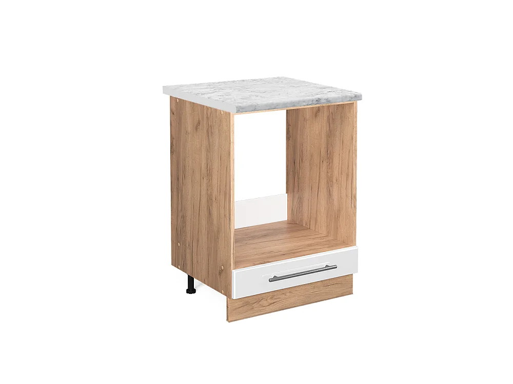Meuble pour four blanc haute brillance 60x60x82 fame-line