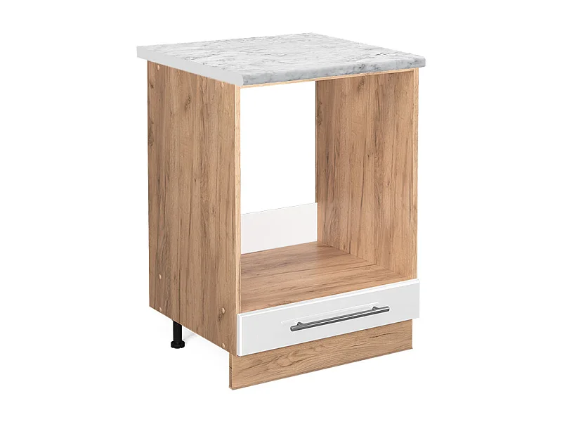 Meuble pour four blanc haute brillance 60x60x82 fame-line