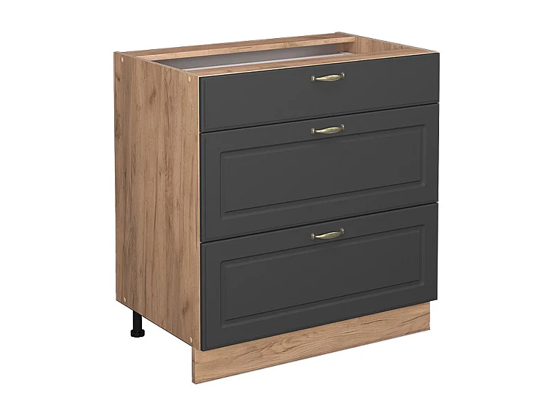 Mueble bajo de cocina antracita-oro 80x51.6x82 fame-line