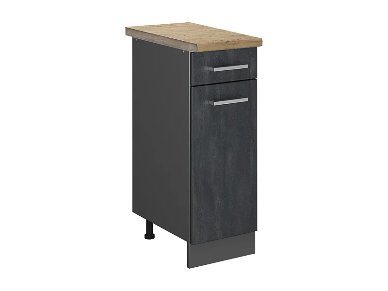 Mueble bajo de cocina hormigón negro 30x60x81.6 r-line
