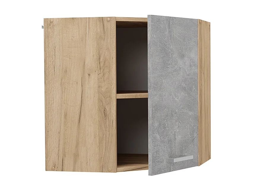 Armario colgante de esquina hormigón 57x34.1x60 r-line