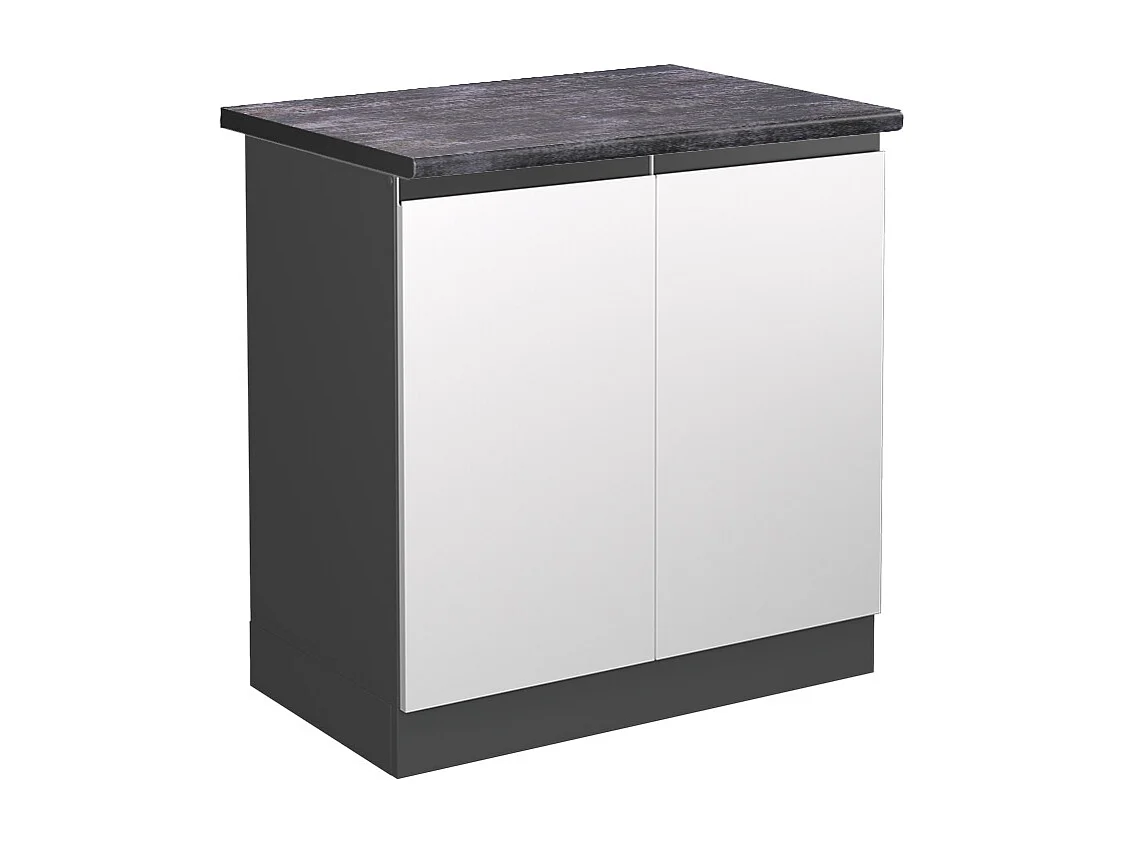 Meuble bas sous-évier blanc 80x60x81.6 r-line