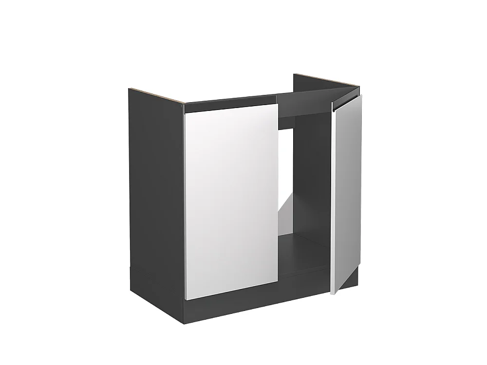 Meuble bas sous-évier blanc 80x60x81.6 r-line