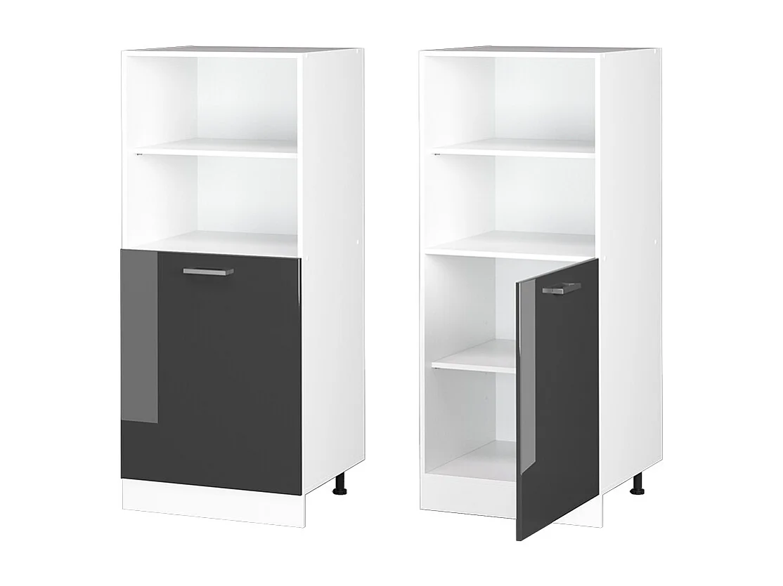 Meuble pour four anthracite haute brillance 60x57x143 r-line