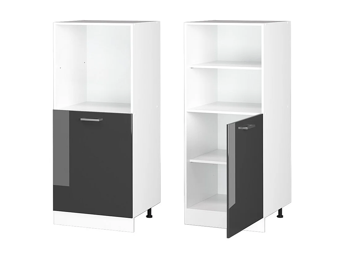 Meuble pour four anthracite haute brillance 60x57x143 r-line