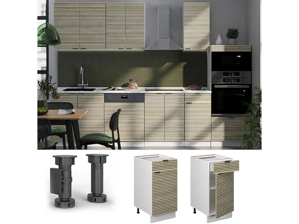 Küchenunterschrank eiche paneel 40x60x82 fame-line