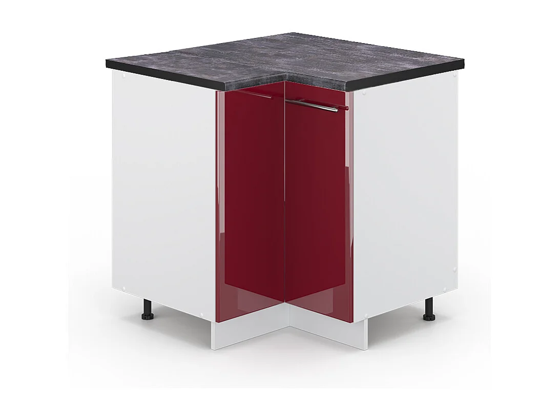 Meuble dangle rouge bordeaux haute brillance 80.5x60x82 fame-line